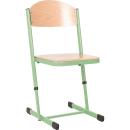 Schüler-Kufenstuhl TS, hvstb. 3-4, SH 35-38 cm - apfelgrün - Buche