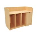 Grosse Wickelkommode B 150 mit Treppe, Birke