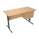 Lehrerschreibtisch IN-R - anthrazit - Buche