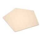 Flexi Tischplatte fünfeckig, klein - HPL Ahorn Royal