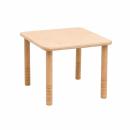 Flexi Quadratischer Tisch 60 x 60 cm, hvstb. 40-58 cm, Ahorn Royal