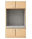 Grande Hochschrank XL, mit Sitznische SH 57 cm