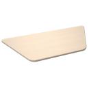 Flexi Tischplatte trapezförmig, 120 x 60 x 70 x 60 cm - HPL Ahorn Royal
