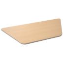 Flexi Tischplatte trapezförmig, 120 x 60 x 70 x 60 cm - HPL Buche