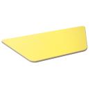Flexi Tischplatte trapezförmig, 120 x 60 x 70 x 60 cm - HPL gelb