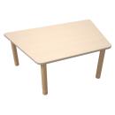 Flexi Trapezförmiger Tisch, 120 x 80 x 80 x 80, hvstb. 40-58 cm, HPL Ahorn Royal