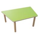 Flexi Trapezförmiger Tisch, 120 x 80 x 80 x 80, hvstb. 40-58 cm, HPL grün