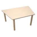Flexi Trapezförmiger Tisch, 120 x 80 x 80 x 80, hvstb. 58-76 cm, HPL Ahorn Royal