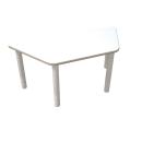 Flexi Trapezförmiger Tisch, 120 x 60 x 70 x 60, hvstb. 58-76 cm, HPL weiss