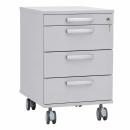 Grande Rollcontainer mit 4 Schubladen, grau