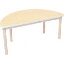 Flüstertischplatte PLUS, halbrund, Diagonale 120 cm - beige