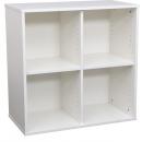 Quadro - Aufsatzregal M, mit Trennwand, B 79, weiss