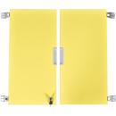 Quadro - Türenpaar mittelgross, 180°, abschliessbar, zur Korpusbefestigung - gelb