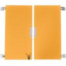 Quadro - Türenpaar mittelgross, 180°, abschliessbar, zur Korpusbefestigung - orange