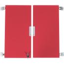 Quadro - Türenpaar mittelgross, 180°, abschliessbar, zur Korpusbefestigung - rot