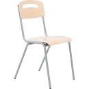 Stuhl H 6, Sitzhöhe 46 cm, für Tischhöhe 76 cm - Ahorn