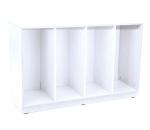 Quadro - Schrank M für Kunststoffbehälter, B 138, weiss, vierreihig
