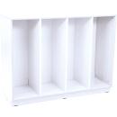 Quadro - Schrank M+ für Kunststoffbehälter, B 138, weiss, vierreihig