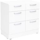 Grande - Schrank M, T 48, mit 6 Schubladen - weiss