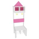 Garderobe Häuschen 2 mit Gestell, Fachbreite: 30 cm, Sitzhöhe: 34,5 cm, weiss, flieder