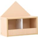 Garderobenregal Häuschen 2, Fachbreite: 21 cm, Ahorn, beige
