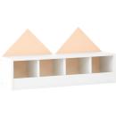 Garderobenregal Häuschen 4, Fachbreite: 21 cm, weiss, beige
