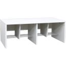 Bank zum Garderobenregal Häuschen 4, Breite: 129 cm, Sitzhöhe: 34,5 cm, weiss