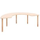 Hufeisentisch, Tischhöhe: 40-58 cm, Spanplatte