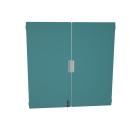 Quadro - Türenpaar mittelgross, 180°, abschliessar, für 4-reihige Schränke - meerfarben