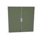 Quadro - Türenpaar mittelgross, 180°, abschliessar, für 4-reihige Schränke - dunkeloliv