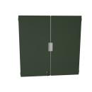 Quadro - Türenpaar mittelgross, 180°, abschliessar, für 4-reihige Schränke - schwarzgrün