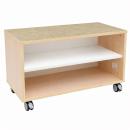 Quadro - Flüsterschrank S ohne Mittelwand, B 79, Linoleum beige