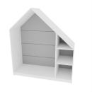 Quadro - Häuschen mit 2 Einlegeböden, weiss - grau