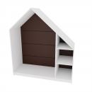 Quadro - Häuschen mit 2 Einlegeböden, weiss - braun