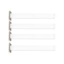 Flexi Runde Tischbeine, 4 Stck., für Tischhöhe: 52 cm - weiss gebeizt