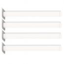 Flexi Runde Tischbeine, 4 Stck., für Tischhöhe: 64 cm - weiss gebeizt