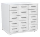 Wickelkommode mit 15 Schubladen (ohne Arbeitsplatte) weiss