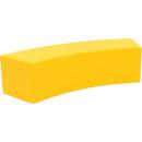 Achtelkreis-Sitz Paolo, lang, gelb