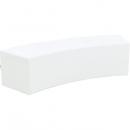 Achtelkreis-Sitz Paolo, lang, weiss