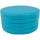 Bodenkissen, rund, 5er-Set, dunkeltürkis