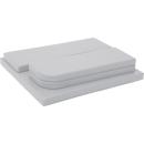 Wickelauflage, Seitenteile aufstellbar, mittel, grau