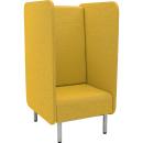 Inflamea 2, Sessel mit Hochlehne - senf