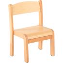 Stuhl Philip 3 mit Filzgleitern, Sitzhöhe 35 cm, für Tischhöhe 59 cm, Buche