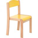 Stuhl Philip 3 mit Filzgleitern, Sitzhöhe 35 cm, für Tischhöhe 59 cm, sonnengelb