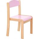 Stuhl Philip 3 mit Filzgleitern, Sitzhöhe 35 cm, für Tischhöhe 59 cm, rosa
