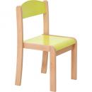 Stuhl Philip 3 mit Filzgleitern, Sitzhöhe 35 cm, für Tischhöhe 59 cm, limonengrün