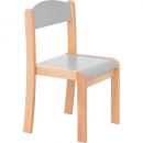 Stuhl Philip 3 mit Filzgleitern, Sitzhöhe 35 cm, für Tischhöhe 59 cm, grau