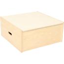 Quadratpodest, Höhe 30 cm, Linoleum beige