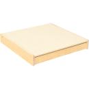 Quadratpodest, Höhe 10 cm, Linoleum beige