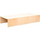 Podest für 2 Schübe, schmale Seite, Linoleum beige